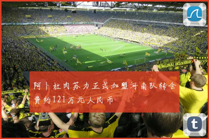 阿卜杜肉苏力正式加盟河南队转会费约121万元人民币